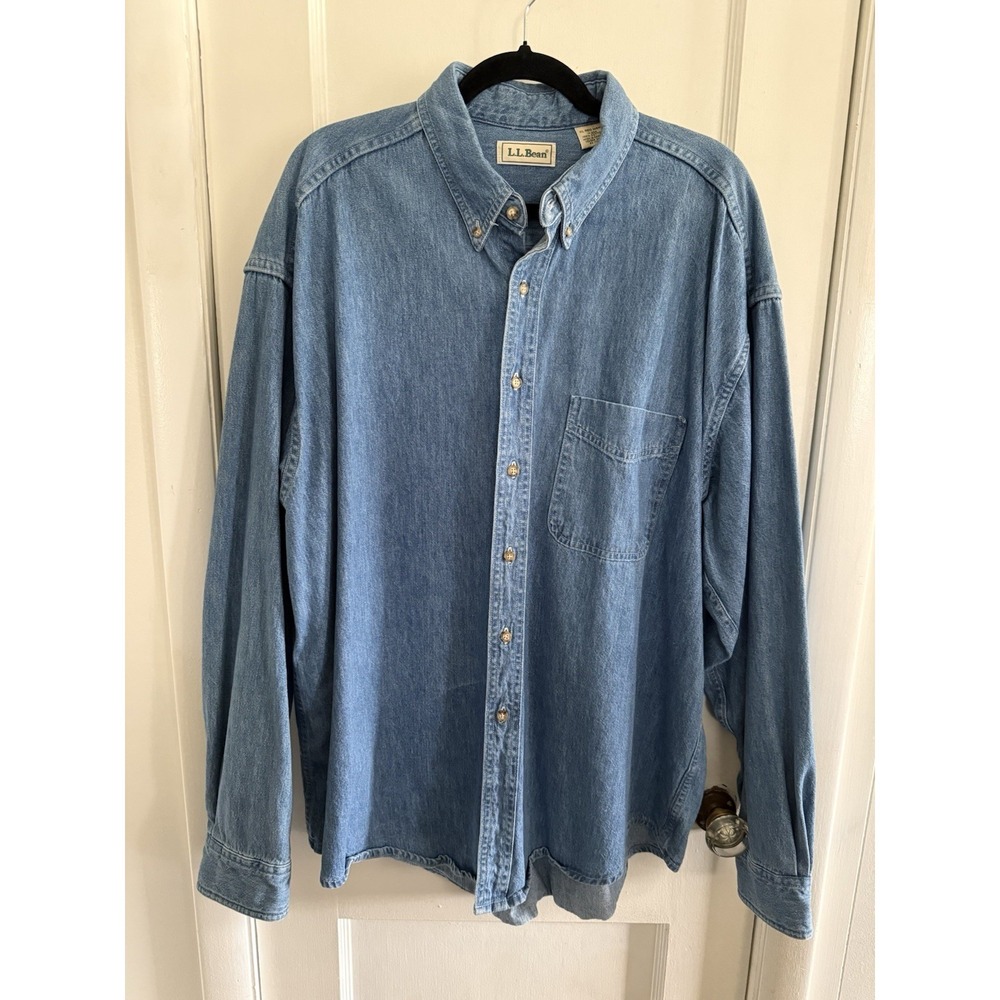 VTG '80's - LL Bean- Men's XL - Denim Shirt W860 - Cotton -  Made in Canada